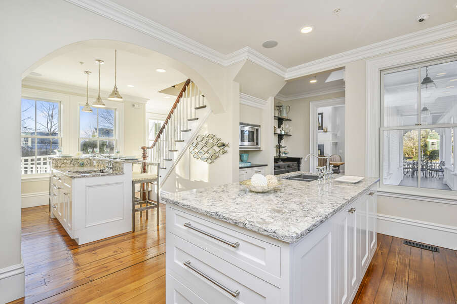 This expansive chefs kitchen invites you to create gourmet meals for your family. 525 Route 28, Harwich Port, Cape Cod, New England Vacation Rentals