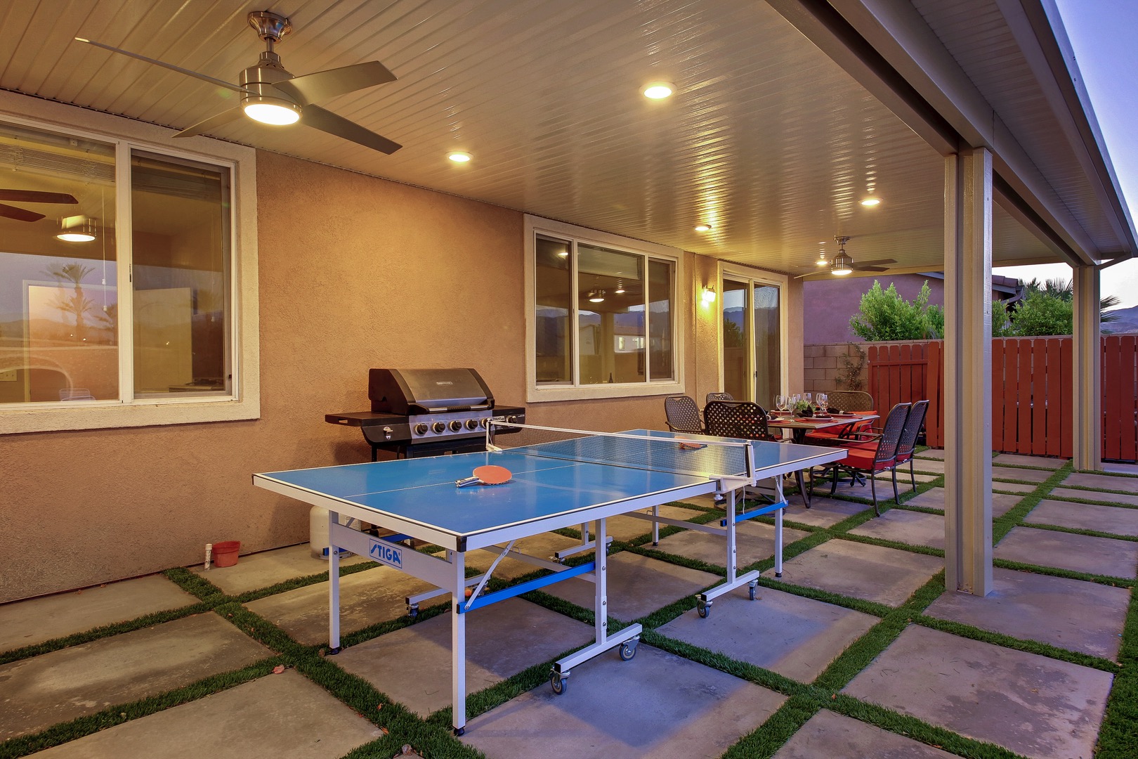 Challenge other guest to a game of ping pong or cook up some steaks on the newer barbeque