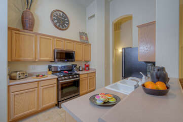 Kitchen allows you to prepare healthy meals to enjoy at home.