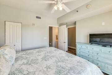 Master bedroom with King bed and gorgeous view of the Gulf