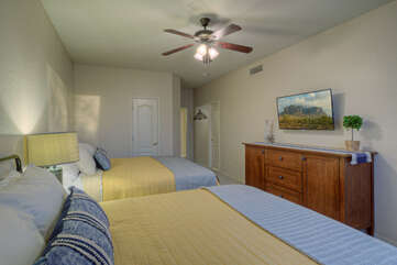 Fifth bedroom is on the first floor and includes 2 king beds.