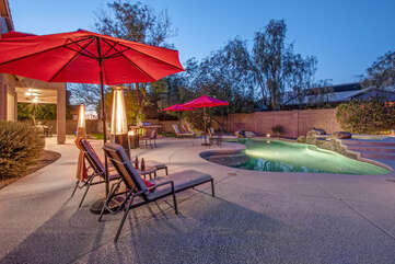 Recline poolside after an exciting day on the golf course or hiking/biking trails.