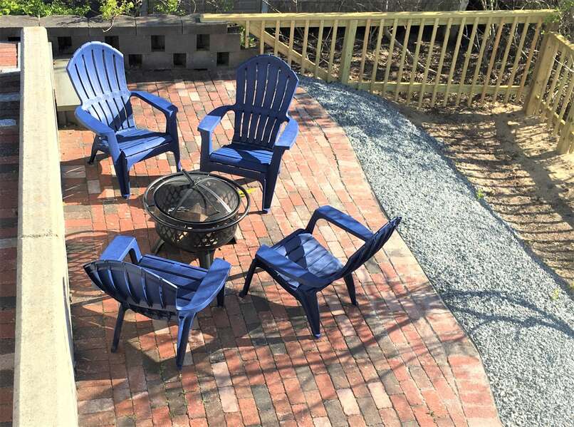 Fire pit on the patio! .27 Fiddlers Green Lane-Dennis Port-New England Vacation Rentals