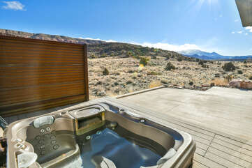 Private hot tub with a view