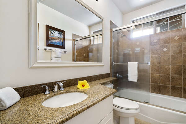 Bathroom with Shower-Tub Combo and Single Sink