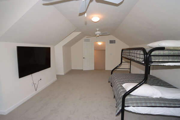 Bonus Room that Leads Down to Laundry Area with 2 Twin Bunk Beds