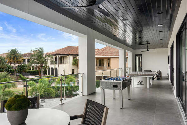 Head outside to the balcony for more fun. Enjoy the coved balcony with plenty of space to entertain