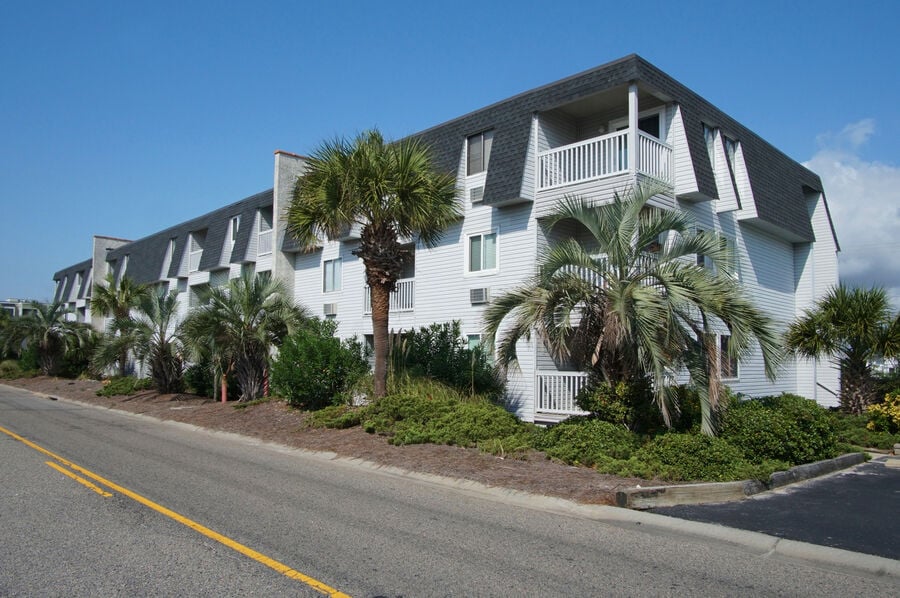 A Place at the Beach I 1B in Cherry Grove, North Myrtle Beach | building view 2 | Thomas Beach Vacations