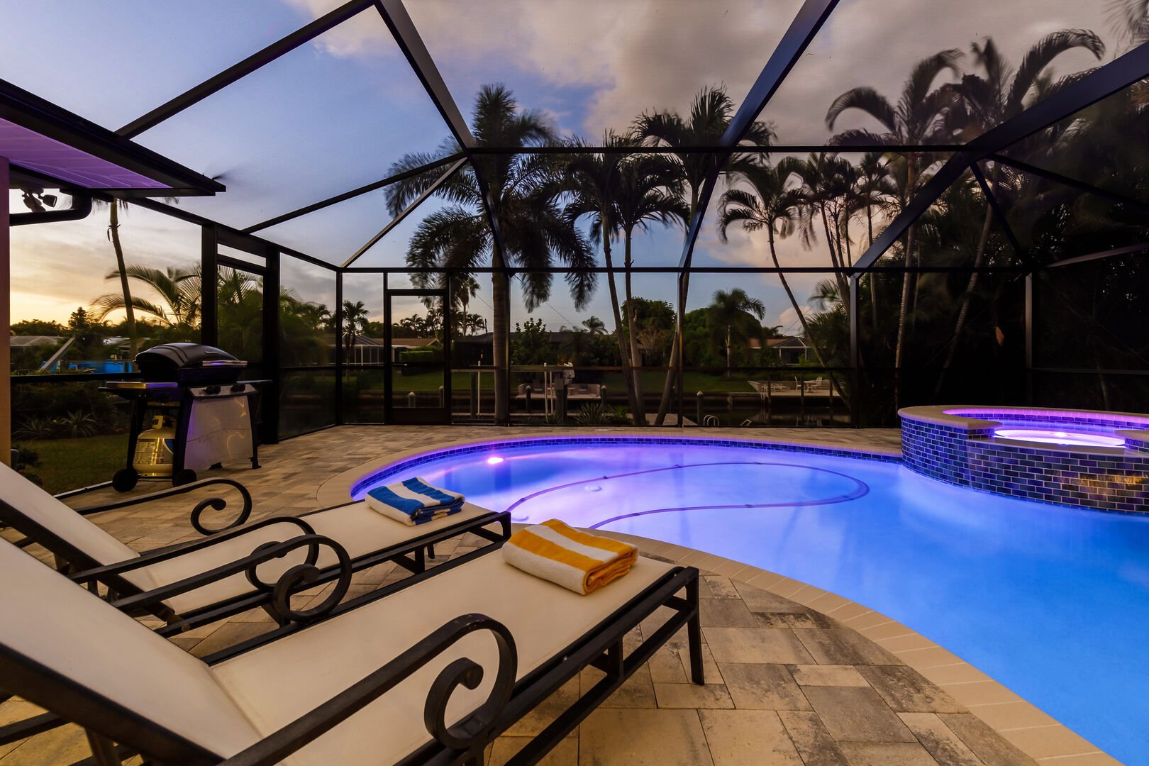 Private pool and spa in vacation rental