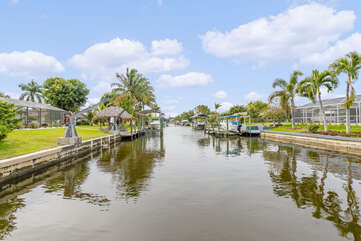 Canal off of Vacation Rental