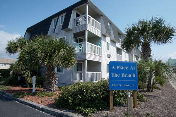 A Place at the Beach I 1B in Cherry Grove, North Myrtle Beach | building view | Thomas Beach Vacations