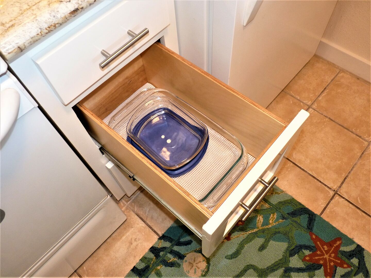 ...And, the drawers provide easy access to all the cookware.