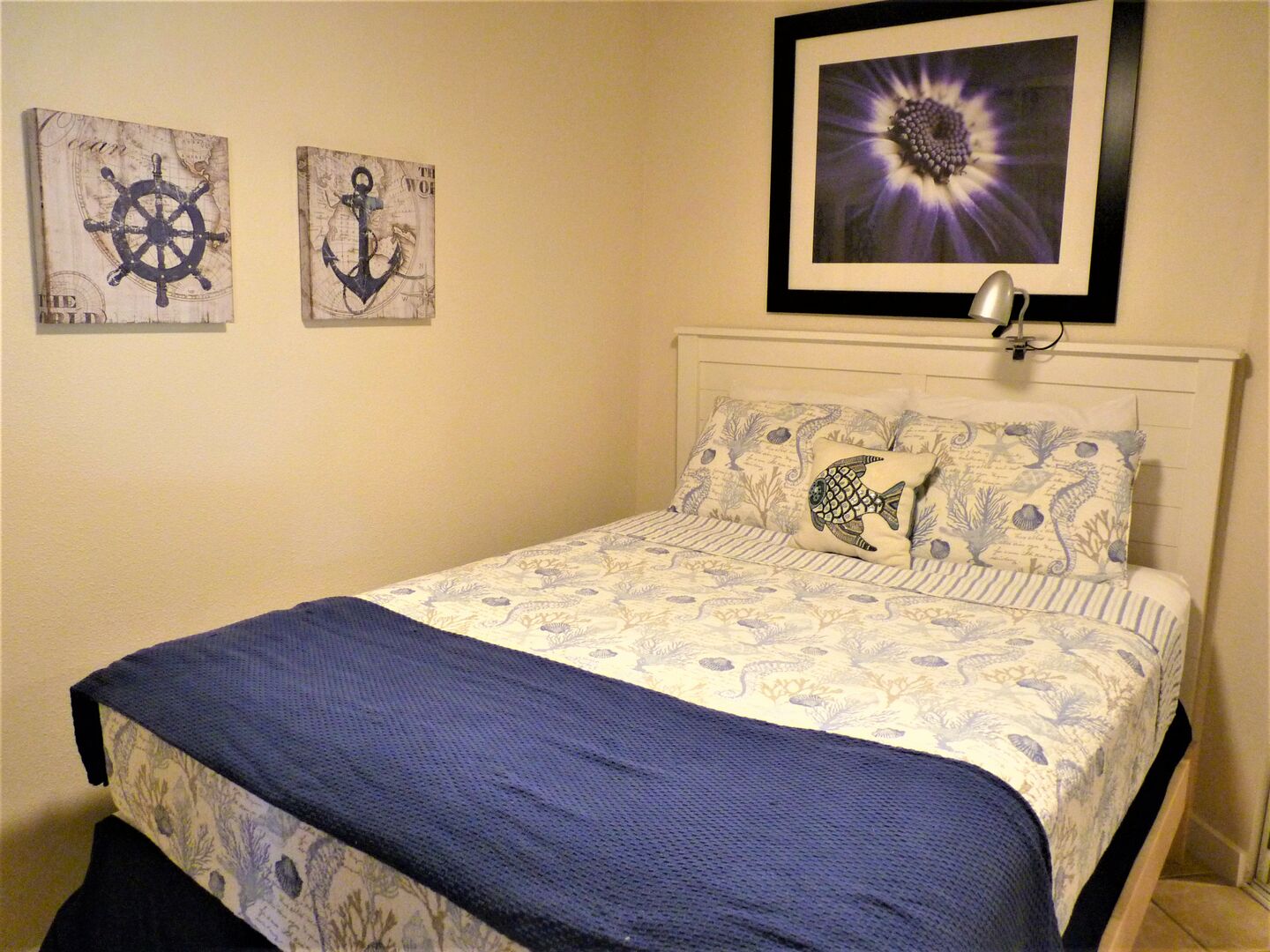 You'll love the relaxing feel to this bedroom. And the comfy bed will please even the pickiest sleeper!