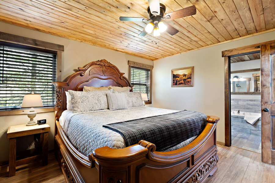 Set the Hook ~ master bedroom on main level w/ king bed, TV and private full bathroom