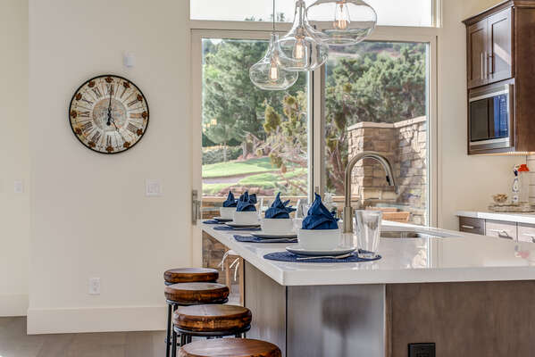 Wonderful Views and Patio Access from the Kitchen