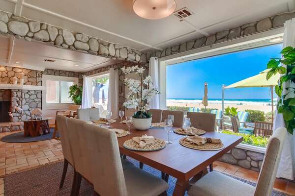 West Dining Area with Oceanfront View on Ground Floor