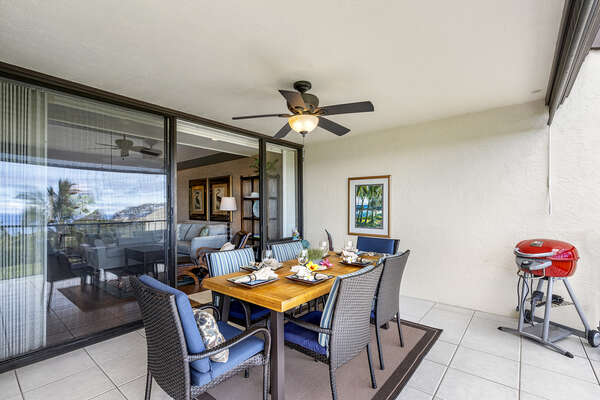 Lanai with Dining area and BBQ outside Country Club Villas 311