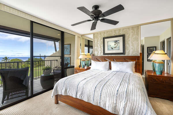 Primary bedroom with lanai access at Country Club Villas 311