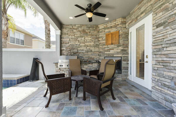 Lanai - featuring grill and outdoor fireplace