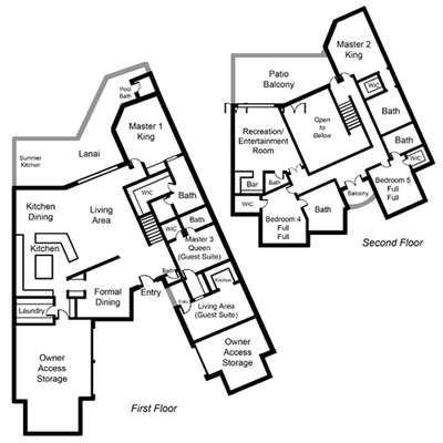 Legends Manor Floor Plan - 1st & 2nd Floor (no guest access to garage)