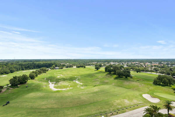 The Driving Range is just below, and you can spot Disney in the distance.
