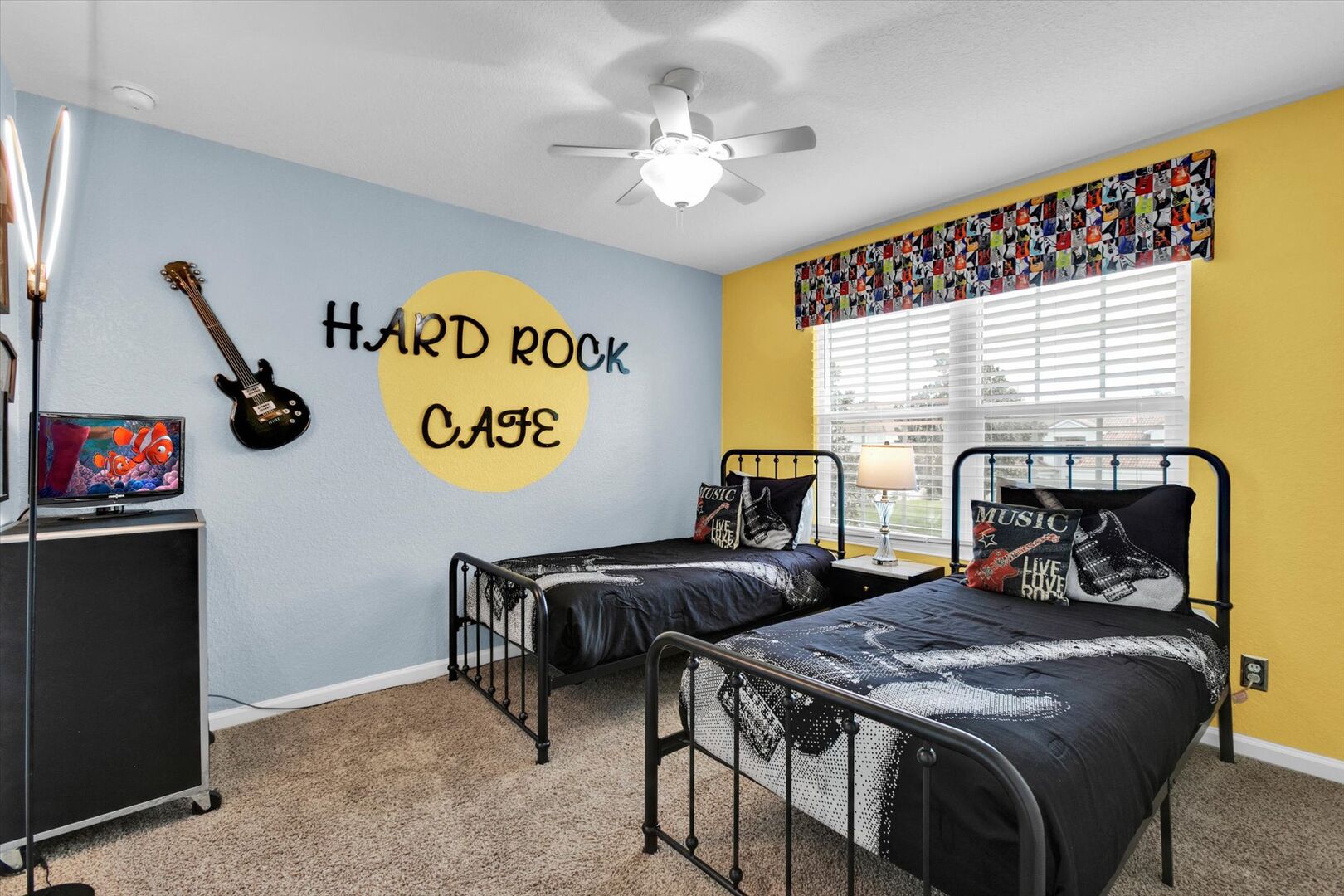 Two Twins Bedroom 5, Upstairs
Hard Rock Cafe Theme