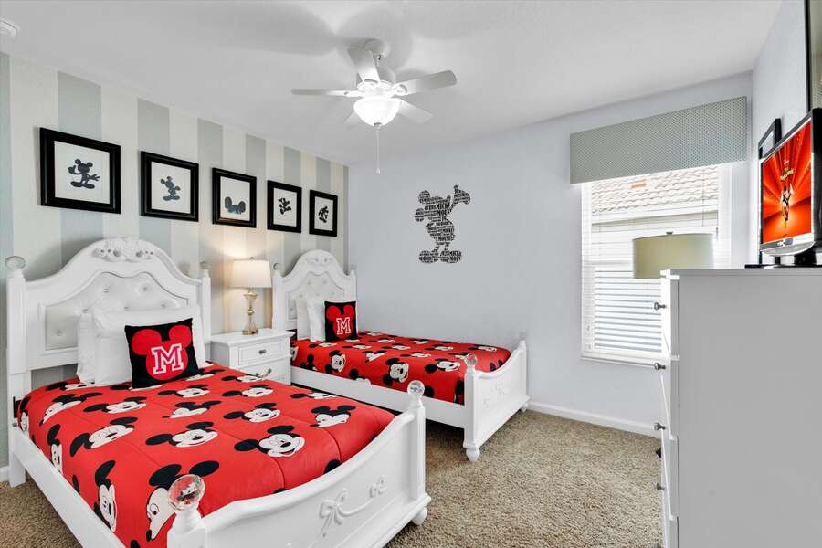 Two Twins Bedroom 4, Upstairs
Mickey Theme