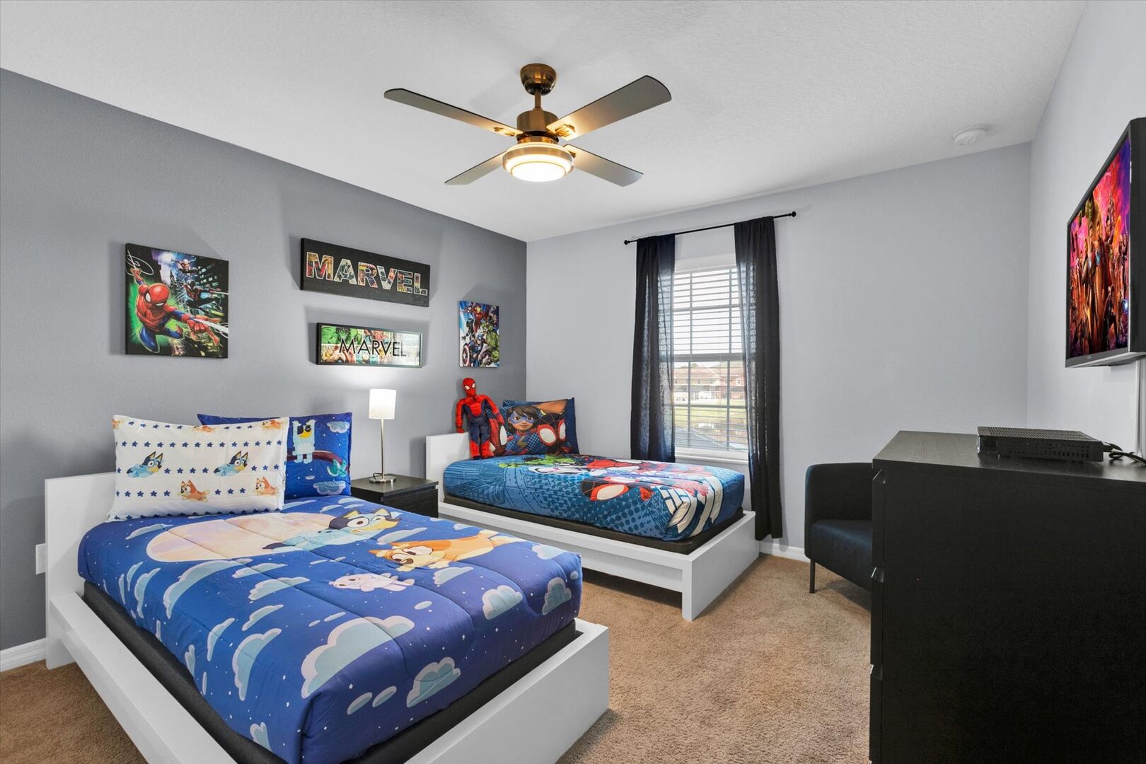 Two Twins Bedroom 3 Upstairs
Marvel Theme