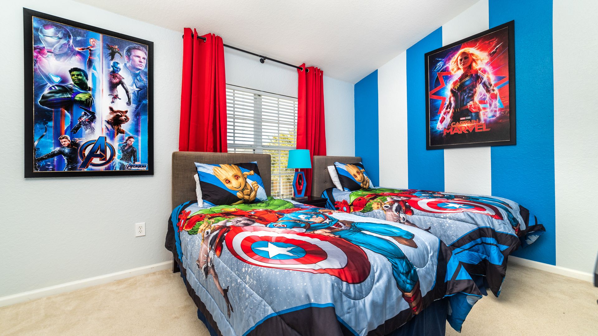 Two Twins Suite Bedroom 2 
Upstairs
Avengers