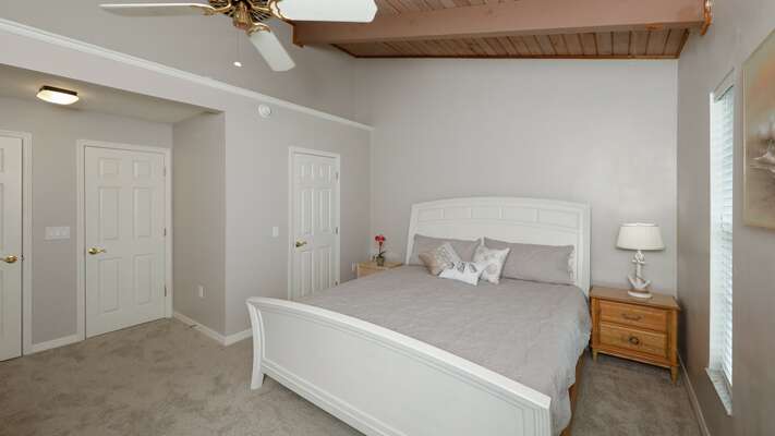 King bed in the master bedroom