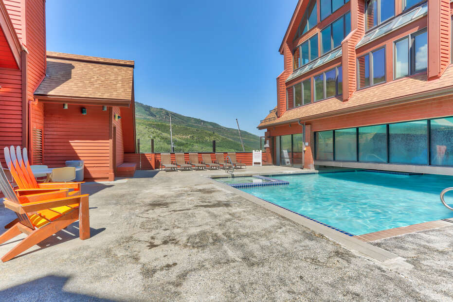 Outdoor Pool and Patio with Mountain Views