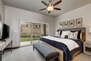 Spacious Master Bedroom with a King Bed and Private Patio