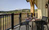 Balcony view from our steamboat springs condo rental with table seating 4