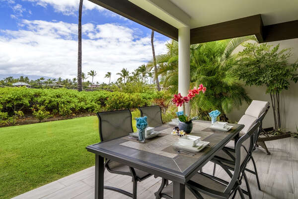 Outdoor Dining Table and Chairs in the Lanai