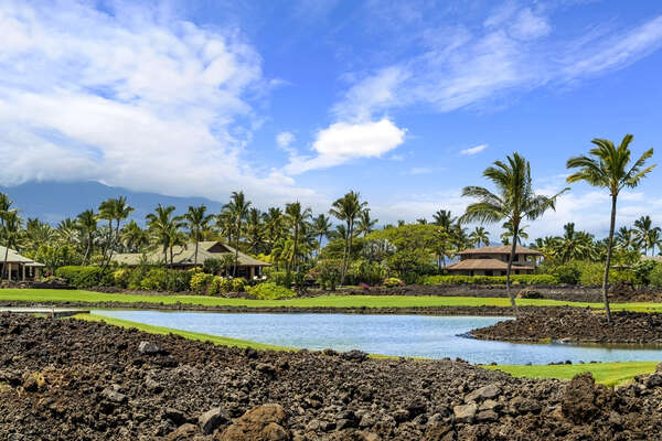 View of the Mauna Lani Point Pond