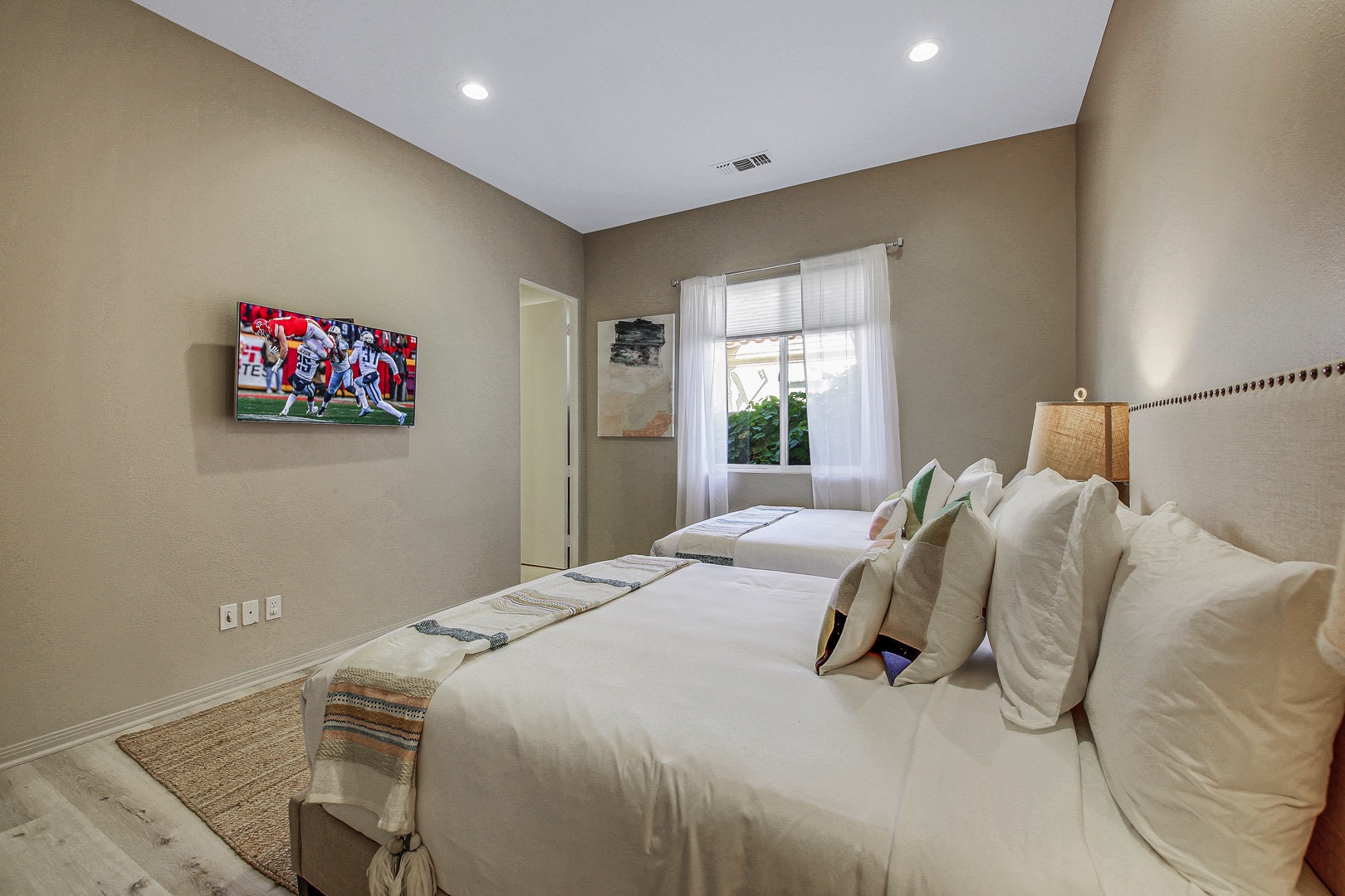 Bedroom 3 has 2 full size beds, full bath and 42-inch HDTV. this room sleeps 4
