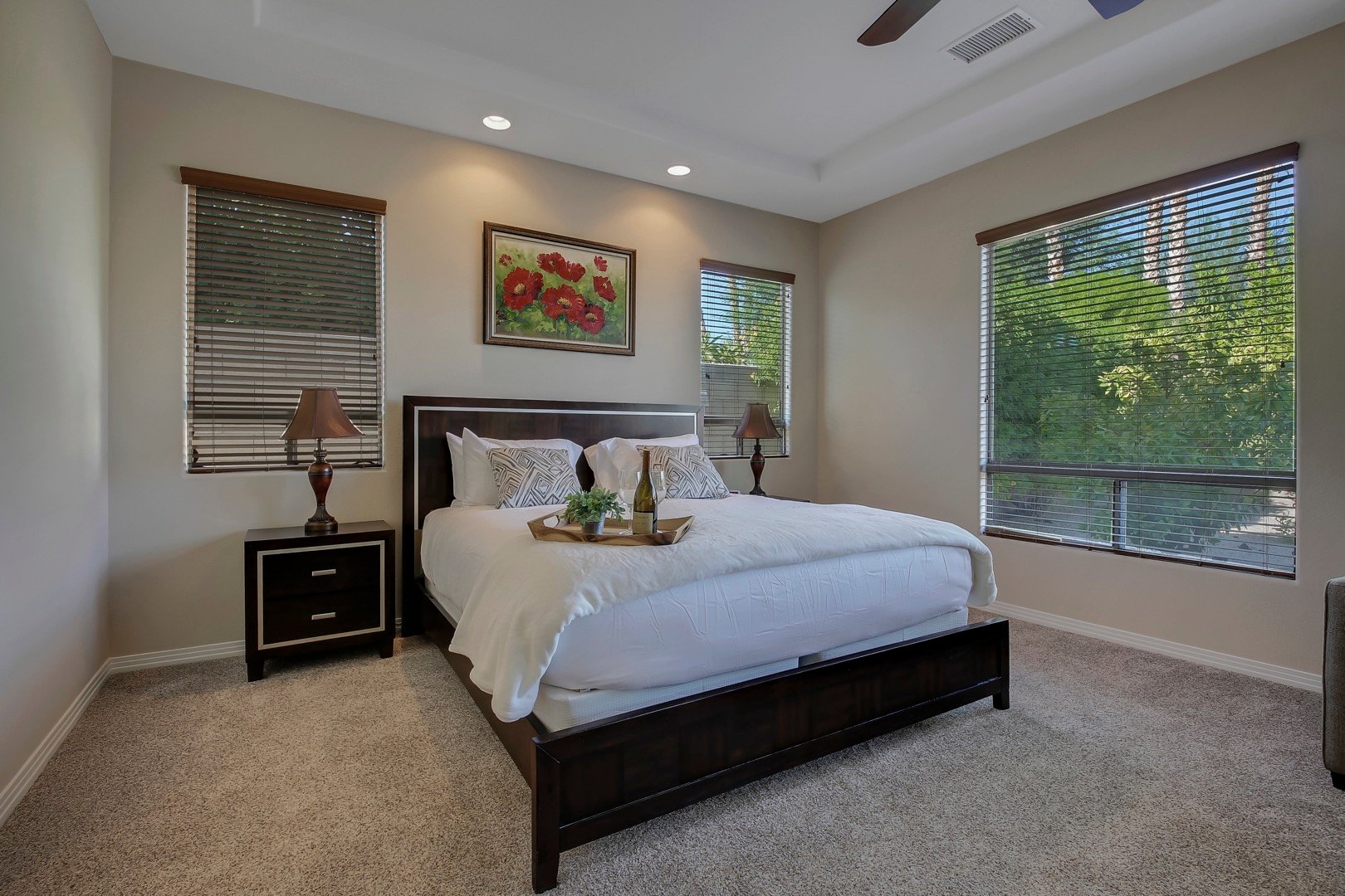Master Suite 1 is located halfway down the hallway with so many features!