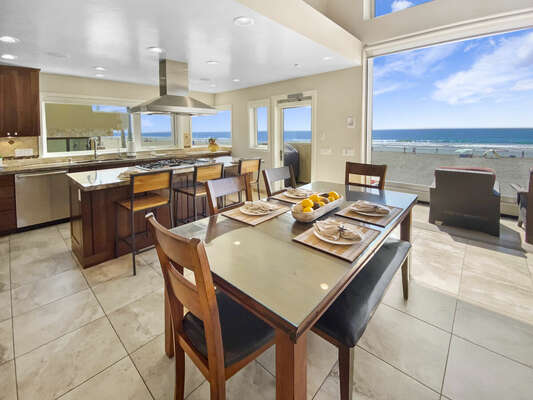 Ocean Views from Kitchen and Dining Area