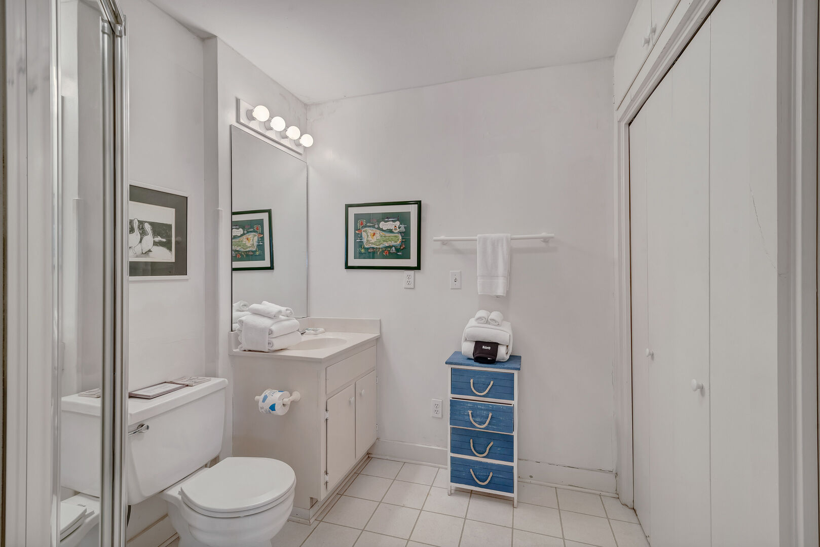 Full Guest Bathroom with Walk In Shower