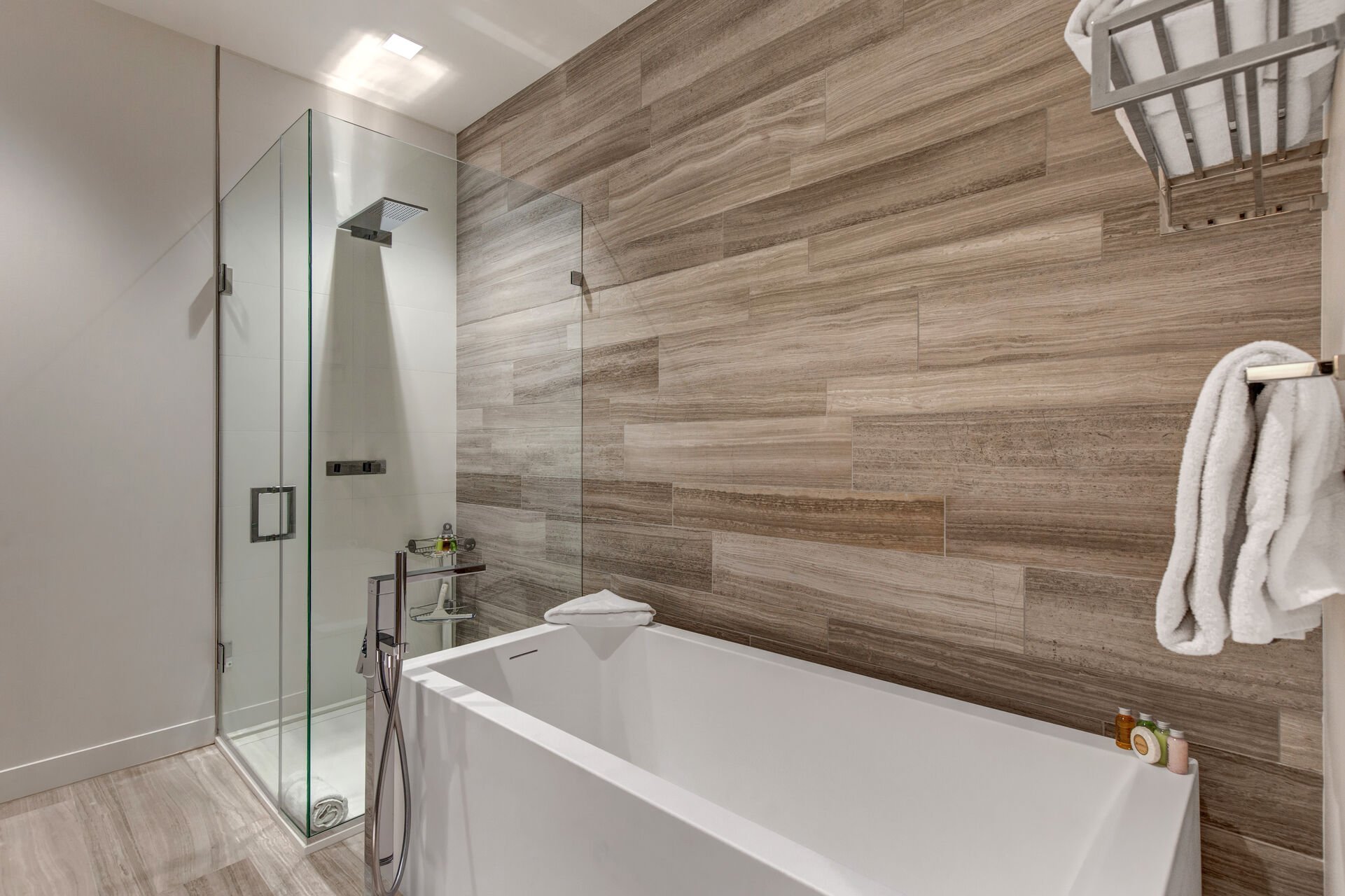 Master Bath with a Large Soaking Tub and Separate Shower