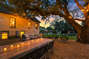 Outdoor living, Austin style – enjoy the historic ambiance on this charming patio.