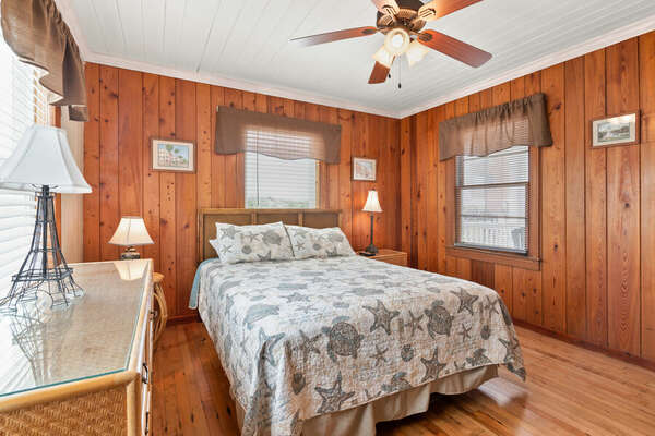 A White Cap oceanfront vacation home in Ocean Drive, North Myrtle Beach | Bedroom 1 | Thomas Beach Vacations