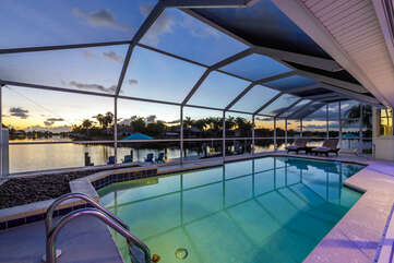 4 bedroom vacation rental with heated pool