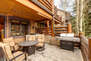 Private Hot Tub Patio with seating for four, propane fire pit, BBQ grill, and breathtaking views of Deer Valley