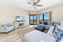 Newly updated spacious Living Room with Plenty of comfortable seating and Beachfront Private Balcony