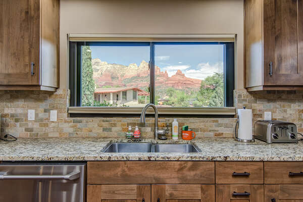 Fully Equipped Kitchen with Stunning Views from Here Too!