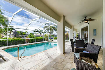 Private pool with southern exposure Cape Coral Florida