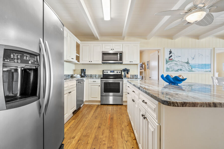 A Place of Searenity vacation home in Cherry Grove, North Myrtle Beach | kitchen 1 | Thomas Beach Vacations