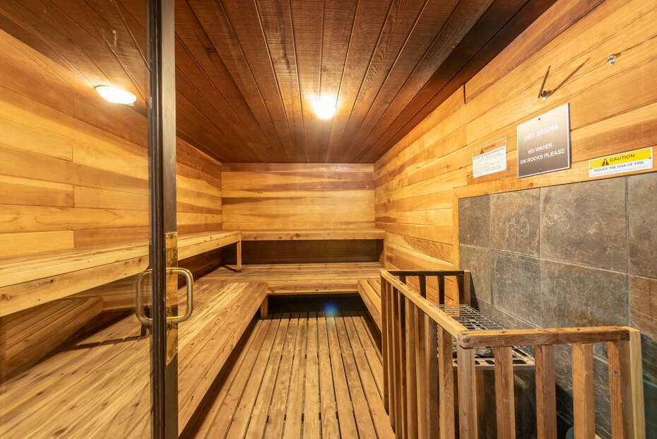 Sauna located in clubhouse