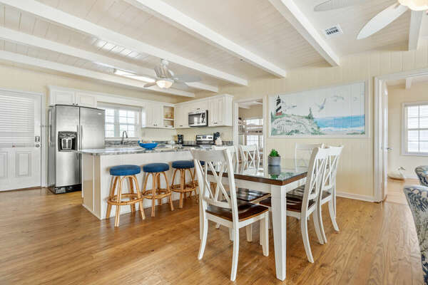 A Place of Searenity vacation home in Cherry Grove, North Myrtle Beach | dining area 1 | Thomas Beach Vacations